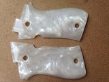 handicraftgrips New Beretta 81 and 84 F/fs .380 White Pearl Color Polymer Resin Handmade