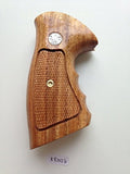 Smith & Wesson K/l Frame Round Butt Revolver Grips Hardwood Finger Groove Checkered Handmade #Krw06