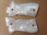 handicraftgrips New Beretta 81 and 84 F/fs .380 White Pearl Color Polymer Resin Handmade