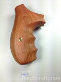 Smith & Wesson K/l Frame Round Butt Revolver Grips Hardwood Finger Groove Smooth Handmade #Krw34