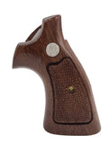 handicraftgrips NRW03## New Smith & Wesson S&W N Frame Round Butt Grips 22 25 29 325 327 329 520 610 625 627 629 Hard Wood Handmade Engraved Checkered Finger Groove Handcraft Special Birthday Gift