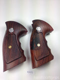 Smith & Wesson K/l Frame Square Butt Revolver Grips Hardwood Checkered Openback Handmade #Ksw31