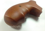 Smith & Wesson K/l Frame Round Butt Revolver Grips Hardwood Wood Finger Groove Smooth Open Back Handmade #Krw41