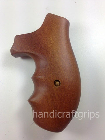 Smith & Wesson K/l Frame Round Butt Revolver Grips Hardwood Wood Finger Groove Smooth Open Back Handmade #Krw41