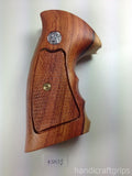 Smith & Wesson K/l Frame Square Butt Revolver Grips Hardwood Checkered Openback Handmade #Ksw32