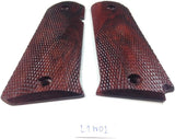 New LLAMA9 9 mm Llama Large Frame 9mm, .45, .40 Hardwood Wood Checkered Grips grips Handmade #L9W01