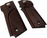 handicraftgrips New Smith and Wesson S&w Model 59 459 659 9 Mm Grips Hardwood Checkered Silver Medallions Handmade #S5W02