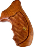 handicraftgrips Rossi Small Frame Round Butt Revolver Grips Checkered Hardwood Handmade