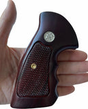 New Smith & Wesson N Frame Square Butt Grips Checkered Hardwood Finger Groove #Nsw12