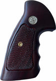 New Smith & Wesson N Frame Square Butt Grips Checkered Hardwood Finger Groove #Nsw12