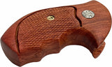 New Smith & Wesson S&w J Frame Round Butt Bodyguard Grips Checkered Hardwood Handmade #JRW02