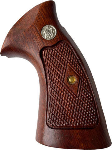 Smith & Wesson K/l Frame Square Butt Revolver Grips Hardwood Checkered Handmade #Ksw20
