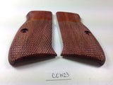 handicraftgrips New Cz75 Cz85 Grips Cz 75/85 Compact Size Hardwood Checkered Handmade #Ccw23