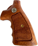 New Smith & Wesson S&W N Frame Square Butt Grips Silver Medallions Checkered Finger Groove Hardwood Hard Wood Handmade Beautiful Sport for Men Birthday Newyear Christmas Gift #Nsw34