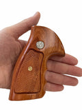 Smith & Wesson K/l Frame Square Butt Revolver Grips Hardwood Finger Groove Checkered Handmade #Ksw10