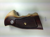 Smith & Wesson K/l Frame Square Butt Revolver Grips Hardwood Checkered Openback Handmade #Ksw33