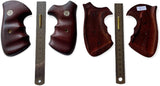 Smith & Wesson K/l S&W K L Frame Square Butt Grips Hardwood Checkered Finger Groove Silver Medallions Handmade #KSW34