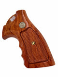 Smith & Wesson K/l Frame Square Butt Revolver Grips Hardwood Finger Groove Checkered Handmade #Ksw10