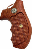 New Smith & Wesson S&w J Frame Round Butt Bodyguard Grips Checkered Hardwood Handmade #JRW02