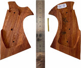 handicraftgrips New Smith & Wesson N Frame Round Butt Grips Checkered Hardwood Open Back #NRW03