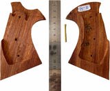 handicraftgrips New Smith & Wesson N Frame Round Butt Grips Checkered Hardwood Open Back #NRW03