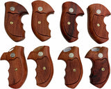 New Smith & Wesson S&w J Frame Round Butt Bodyguard Grips Checkered Hardwood Handmade #JRW02