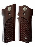 handicraftgrips New Smith and Wesson S&w Model 59 459 659 9 Mm Grips Hardwood Checkered Silver Medallions Handmade #S5W02