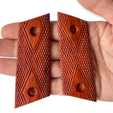 handicraftgrips CRW04## New Cz2075 Cz 2075 Rami Grips Checkered Hardwood Wood Grips Grips Handmade Beautiful Handcraft Special Design Grips Sport for Men Birthday Gift Newyear Christmas