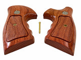 Smith & Wesson K/l Frame Square Butt Revolver Grips Hardwood Finger Groove Checkered Handmade #Ksw10