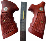 Smith & Wesson K/l Frame Square Butt Revolver Grips Hardwood Finger Groove Checkered Handmade #Ksw21