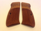 New Cz 75 Cz 85 Compact Size Grips Checkered Hardwood Handmade